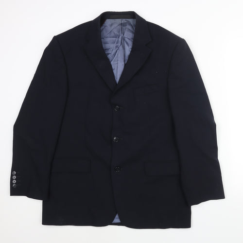 Marks and Spencer Mens Blue Wool Jacket Suit Jacket Size 40 Regular