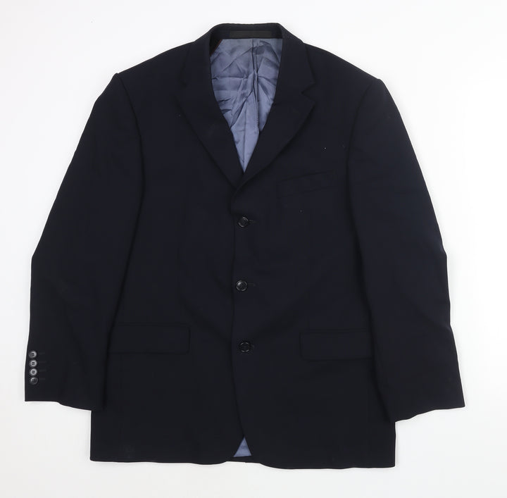 Marks and Spencer Mens Blue Wool Jacket Suit Jacket Size 40 Regular