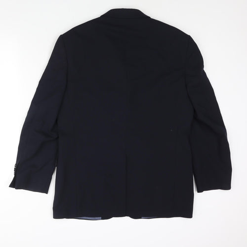 Marks and Spencer Mens Blue Wool Jacket Suit Jacket Size 40 Regular