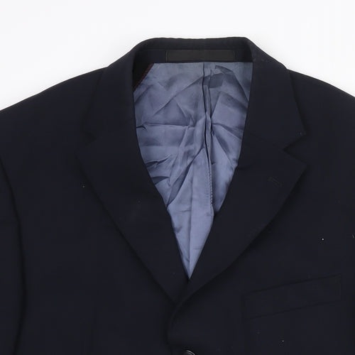 Marks and Spencer Mens Blue Wool Jacket Suit Jacket Size 40 Regular
