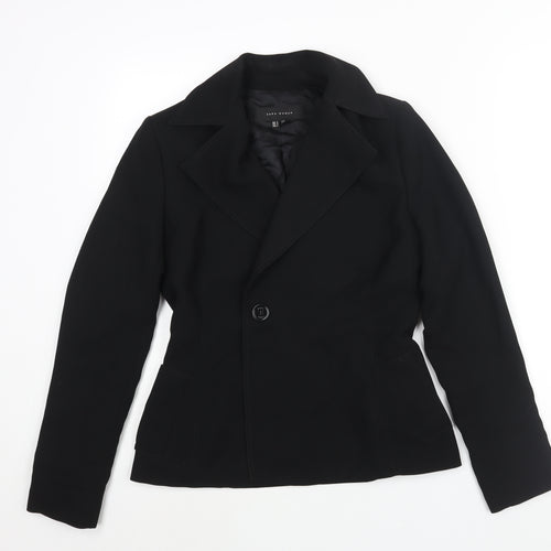 Zara Womens Black Jacket Blazer Size S Button