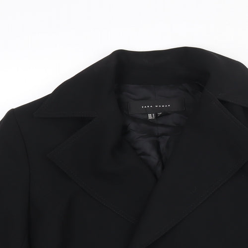 Zara Womens Black Jacket Blazer Size S Button
