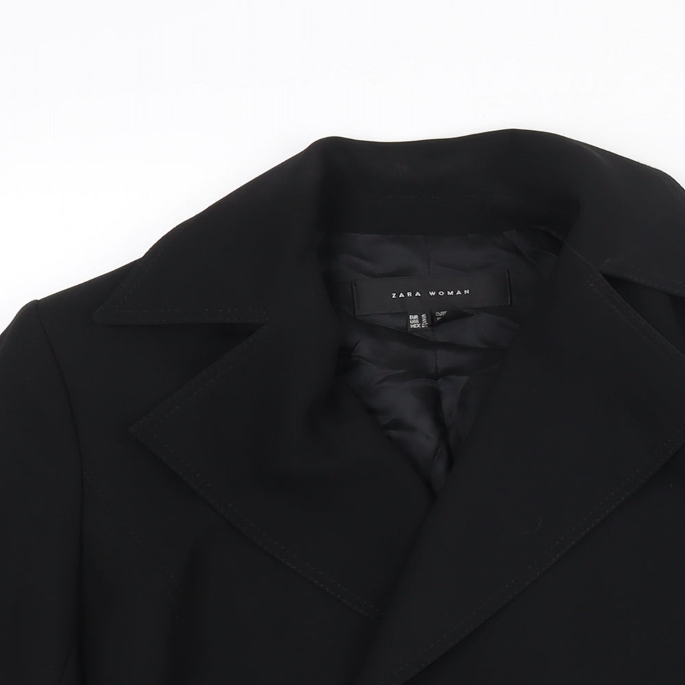 Zara Womens Black Jacket Blazer Size S Button