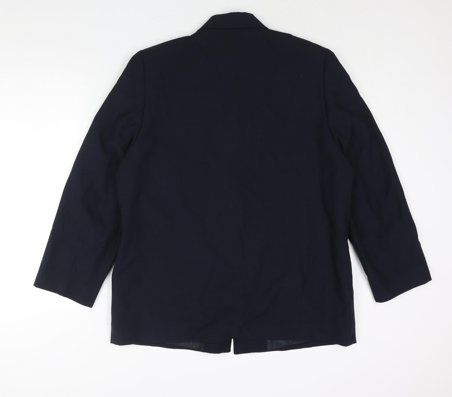 Essentials Womens Blue Polyester Jacket Suit Jacket Size 18