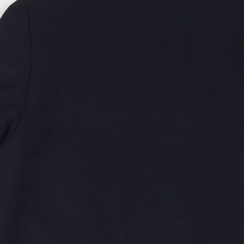 Essentials Womens Blue Polyester Jacket Suit Jacket Size 18