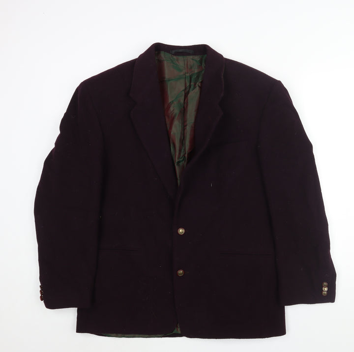 Nico Mens Purple Jacket Blazer Size 40 Button - Vintage