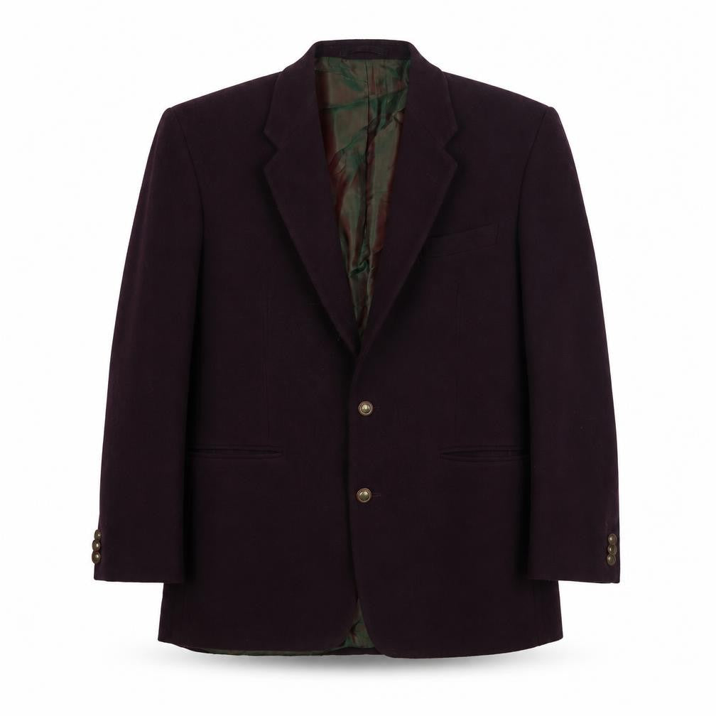 Front view of Nico men’s purple jacket blazer, size 40, button - vintage