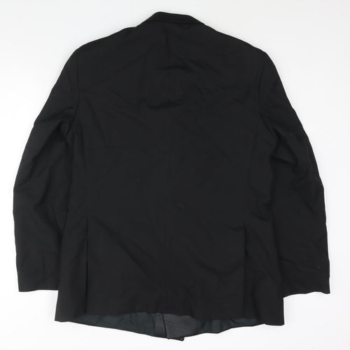 Hector James Mens Black Polyester Tuxedo Suit Jacket Size 42 Regular - Satin Lapel
