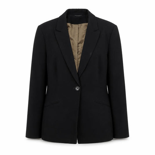 Front view of Principles women’s black polyester jacket suit jacket, size UK 12