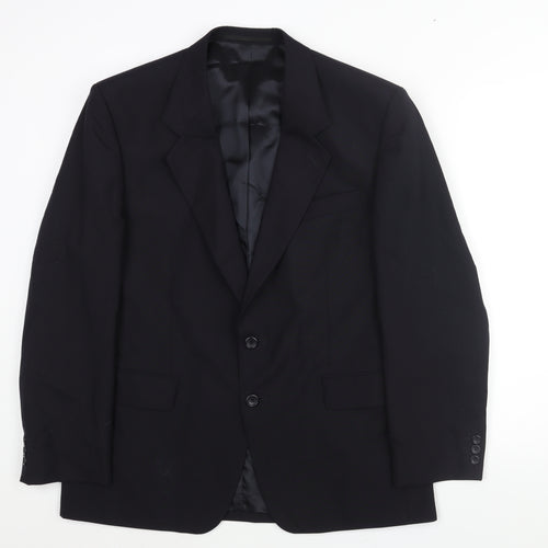 Varteks Mens Black Polyester Jacket Suit Jacket Size 42 Regular