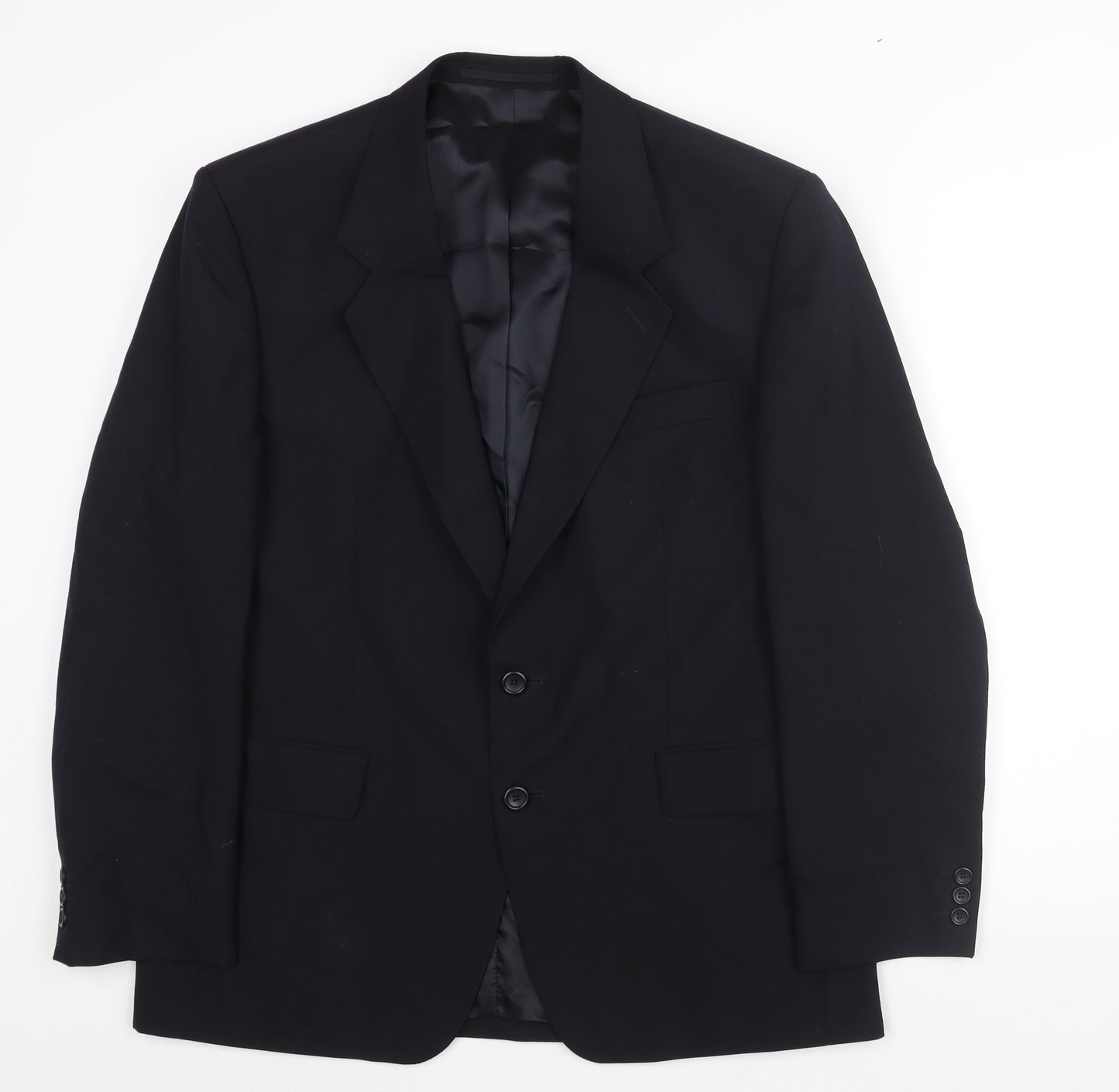 Varteks Mens Black Polyester Jacket Suit Jacket Size 42 Regular