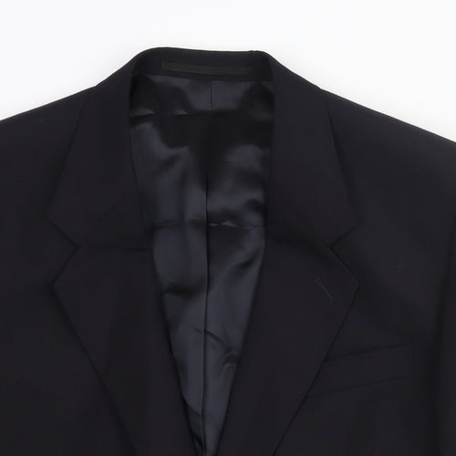Varteks Mens Black Polyester Jacket Suit Jacket Size 42 Regular