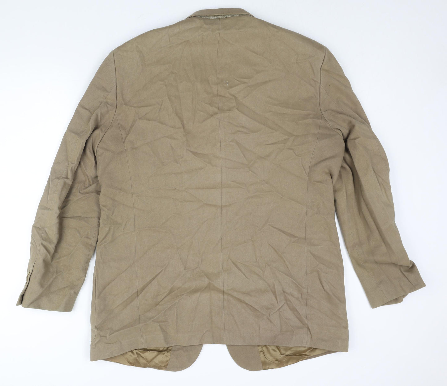 Marks and Mens Beige Cotton Jacket Blazer Size 46 Regular