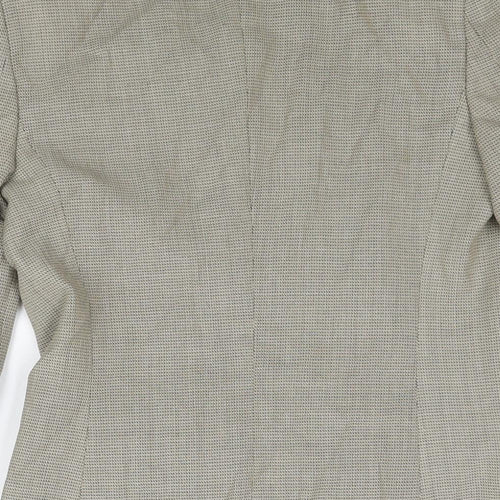Max Mara Womens Beige Jacket Size 8 Hook & Eye - Vented Cuffs