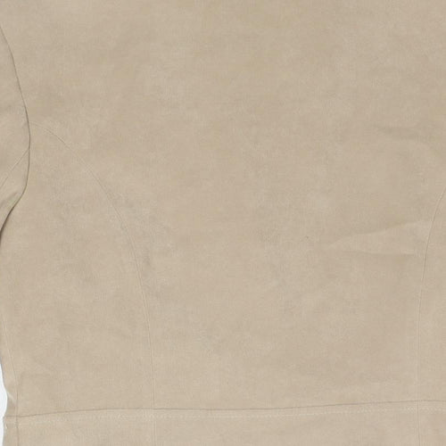 AMARANTO Womens Beige Jacket Size 10 Zip