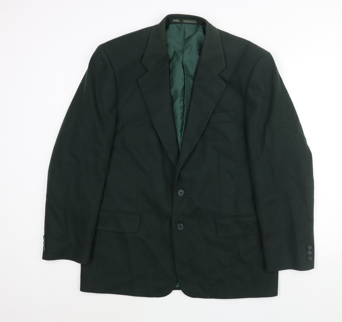 Burton Mens Green Wool Jacket Suit Jacket Size 40 Regular