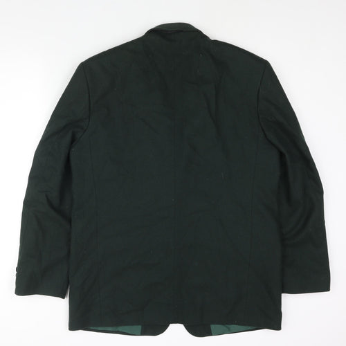 Burton Mens Green Wool Jacket Suit Jacket Size 40 Regular