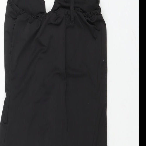 PRETTYLITTLETHING Womens Black Polyester Bodycon Size 6 Halter Tie - Cut Out