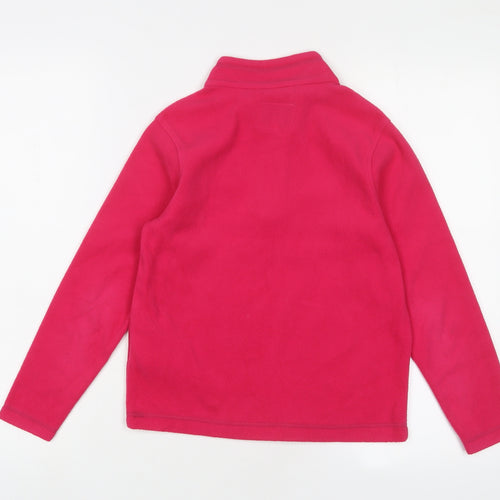 Regatta Girls Pink Polyester Pullover Sweatshirt Size 9-10 Years Zip - Logo, Embroidered