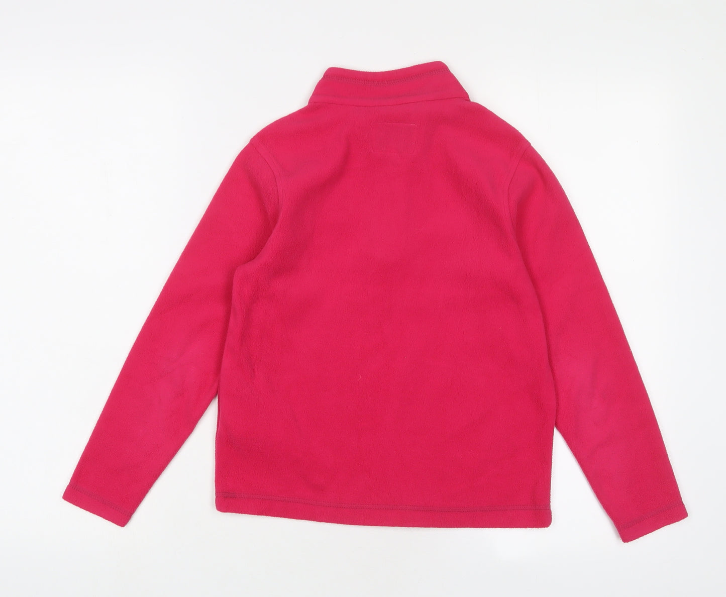 Regatta Girls Pink Polyester Pullover Sweatshirt Size 9-10 Years Zip - Logo, Embroidered