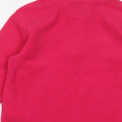 Regatta Girls Pink Polyester Pullover Sweatshirt Size 9-10 Years Zip - Logo, Embroidered
