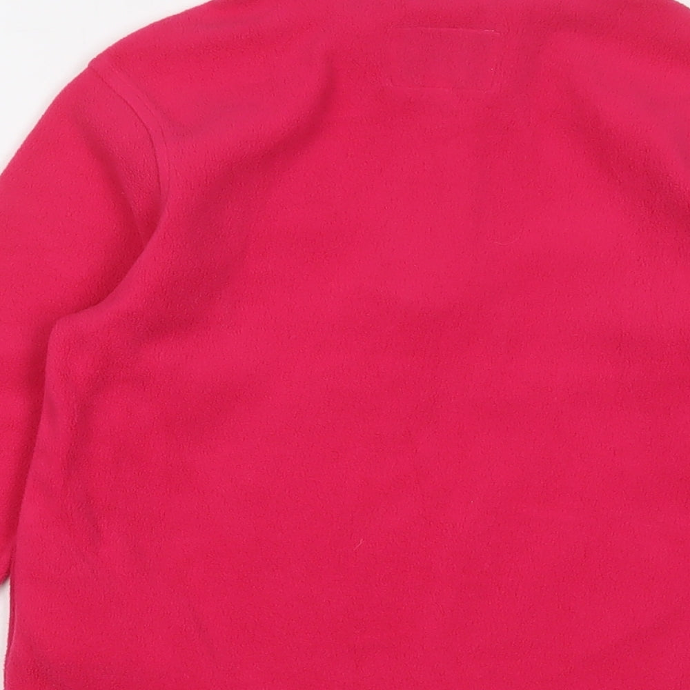 Regatta Girls Pink Polyester Pullover Sweatshirt Size 9-10 Years Zip - Logo, Embroidered