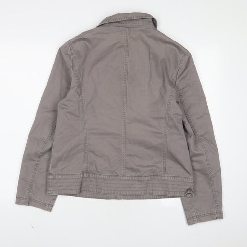Casual Club Womens Brown Jacket Size 14 Button