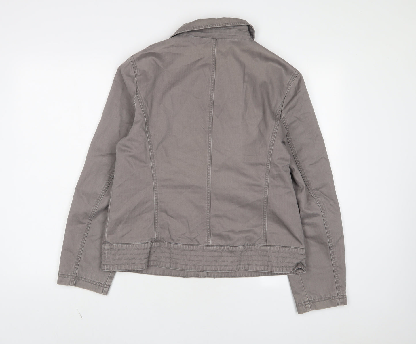 Casual Club Womens Brown Jacket Size 14 Button
