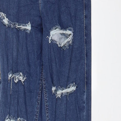 Topshop Womens Blue Cotton Skinny Jeans Size 26 in L32 in Regular Zip