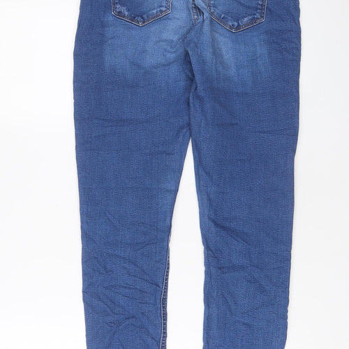 Dorothy Perkins Womens Blue Cotton Skinny Jeans Size 8 L31 in Regular Zip