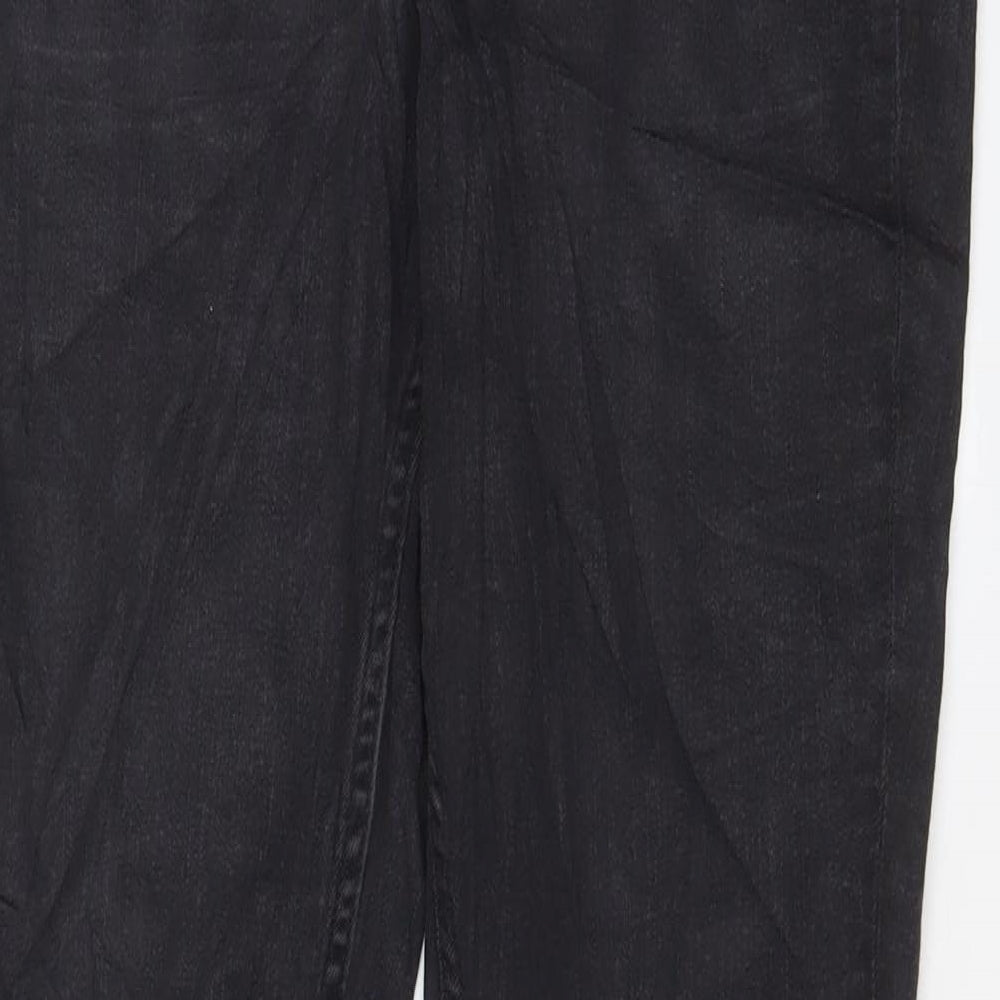 H&M Womens Grey Cotton Skinny Jeans Size 16 L29 in Regular Zip