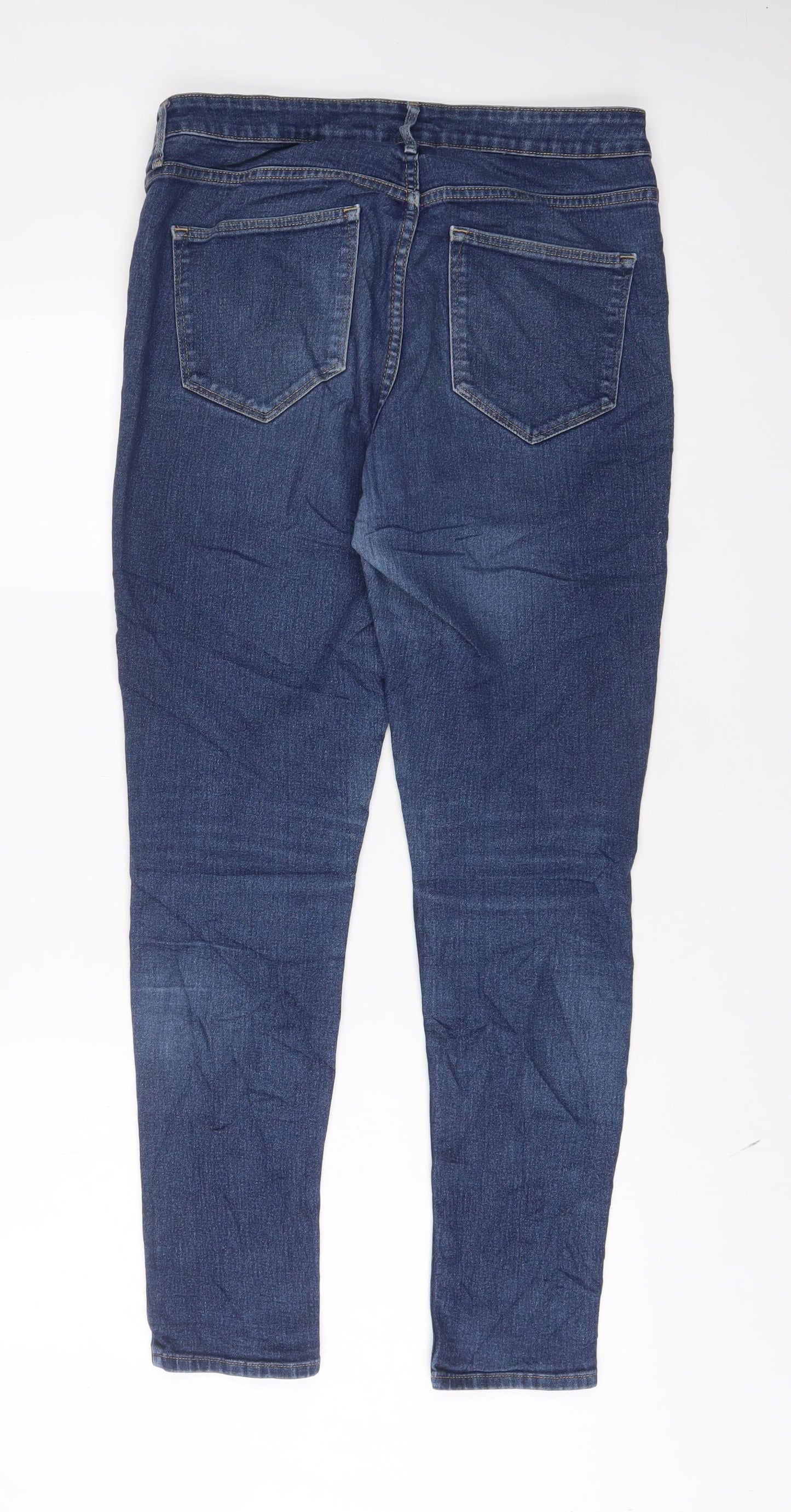 H&M Womens Blue Cotton Skinny Jeans Size 31 in L29 in Regular Zip