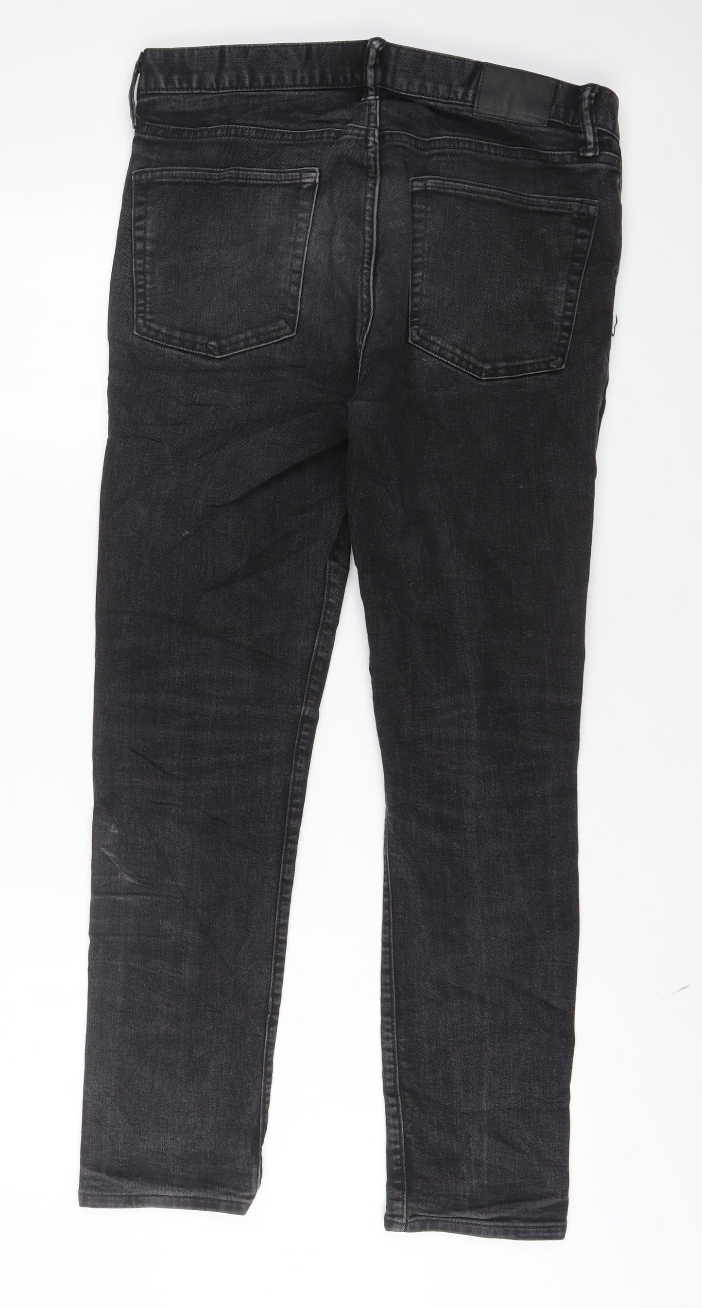 Gap Mens Black Cotton Straight Jeans Size 32 in L30 in Regular Zip