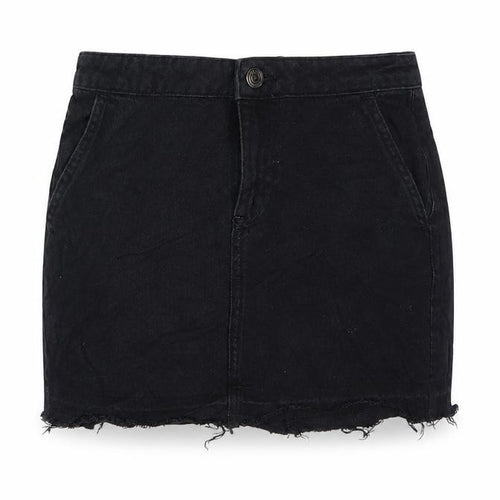 BDG Womens Black Cotton A-Line Skirt Size XS Zip
