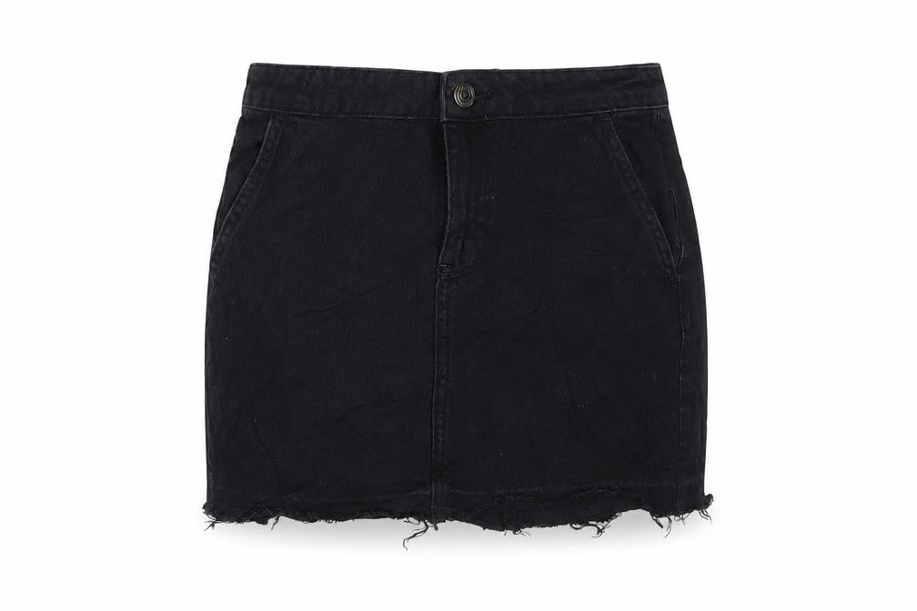 BDG Womens Black Cotton A-Line Skirt Size XS Zip
