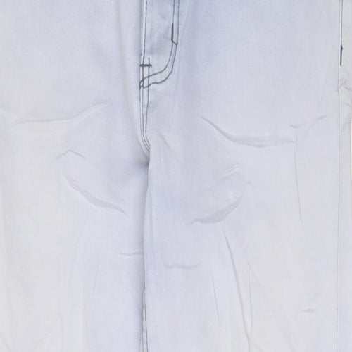 Cotton Traders Mens Blue Cotton Straight Jeans Size 34 in L29 in Regular Zip