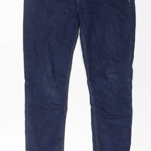 H&M Womens Blue Cotton Skinny Jeans Size 28 L29 in Regular Zip