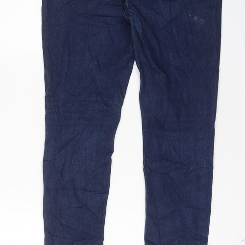 H&M Womens Blue Cotton Skinny Jeans Size 28 L29 in Regular Zip