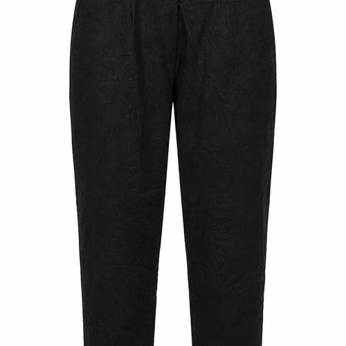 Mango Womens Blue Cotton Trousers Size S L27 in Regular Drawstring