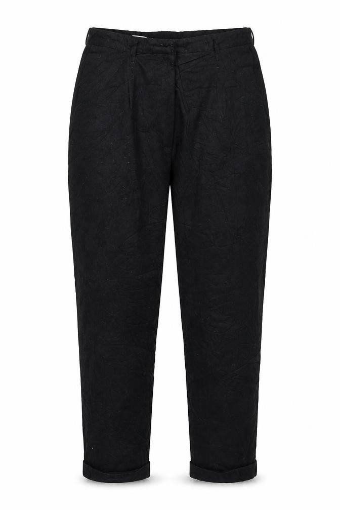 Mango Womens Blue Cotton Trousers Size S L27 in Regular Drawstring
