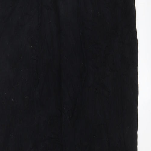 Mango Womens Blue Cotton Trousers Size S L27 in Regular Drawstring