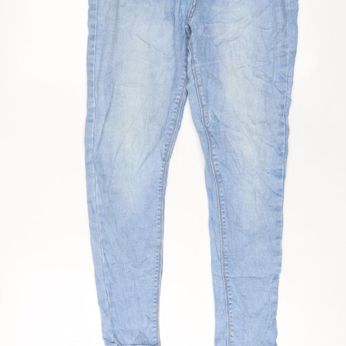 Denim & Co. Womens Blue Cotton Skinny Jeans Size 12 L26 in Regular Zip