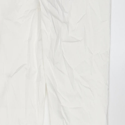 Marks and Spencer Womens White Cotton Skinny Jeans Size 14 L28 in Regular Zip
