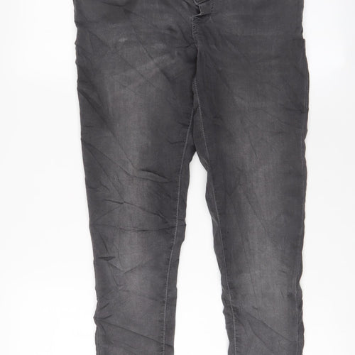 Blooming Marvellous Womens Grey Cotton Skinny Jeans Size 10 L29 in Regular Button
