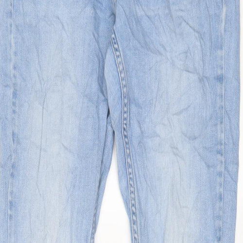 Topshop Womens Blue Cotton Skinny Jeans Size 28 in L30 in Regular Zip