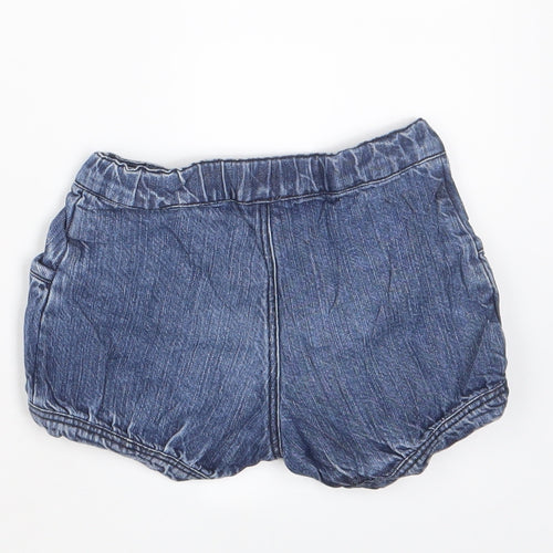 Mini Club Girls Blue Cashgora Bermuda Shorts Size 2-3 Years Regular Snap