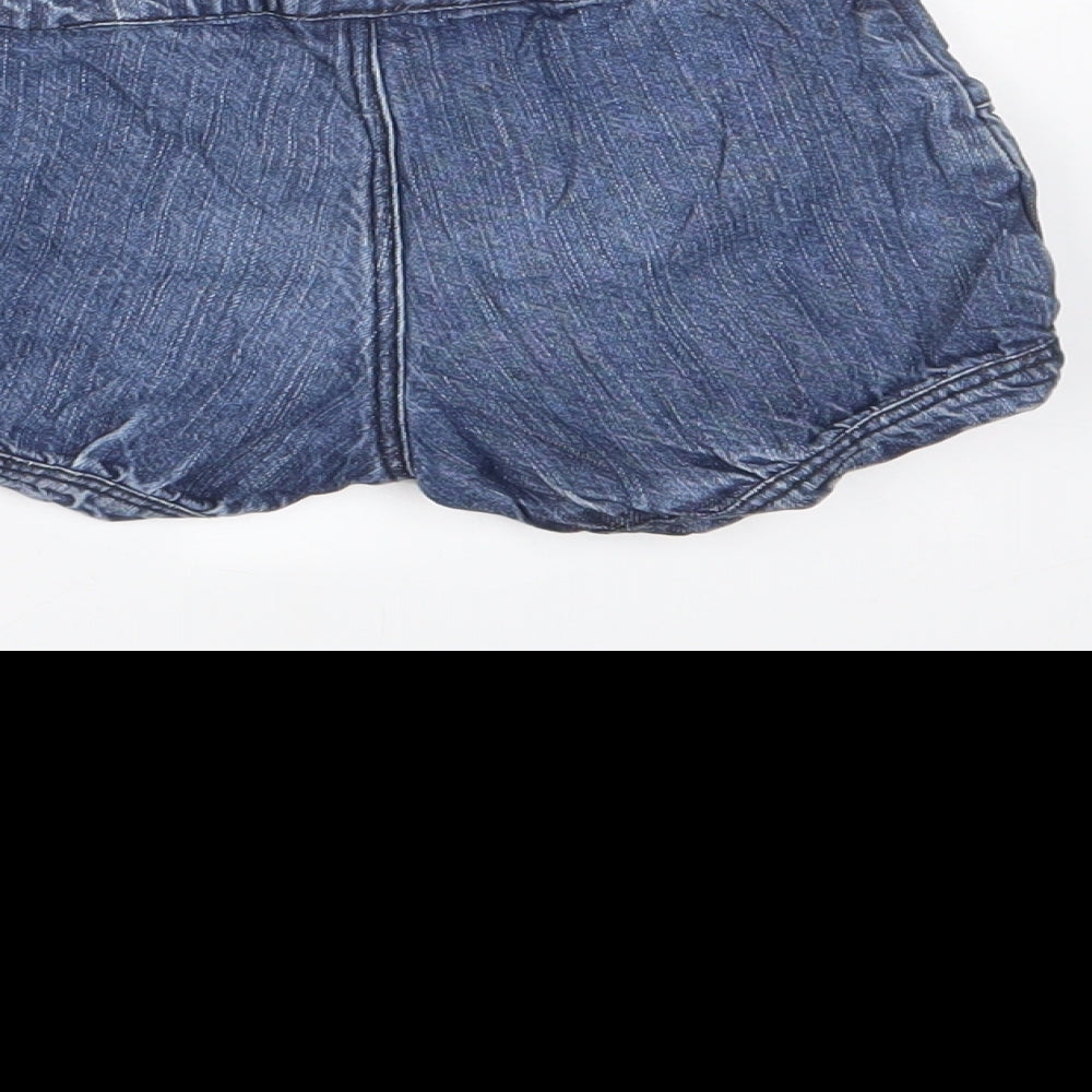 Mini Club Girls Blue Cashgora Bermuda Shorts Size 2-3 Years Regular Snap