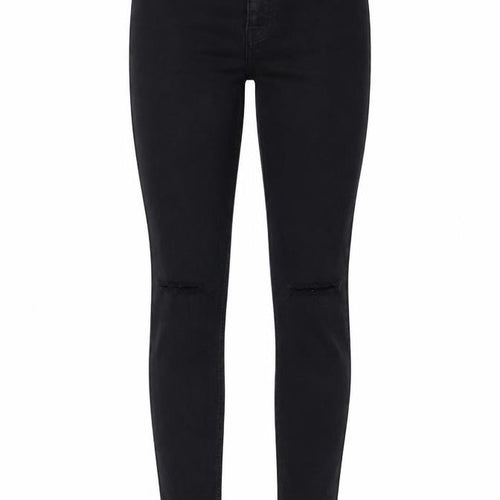 Topshop Womens Black Cotton Skinny Jeans Size 26 in L32 in Regular Zip