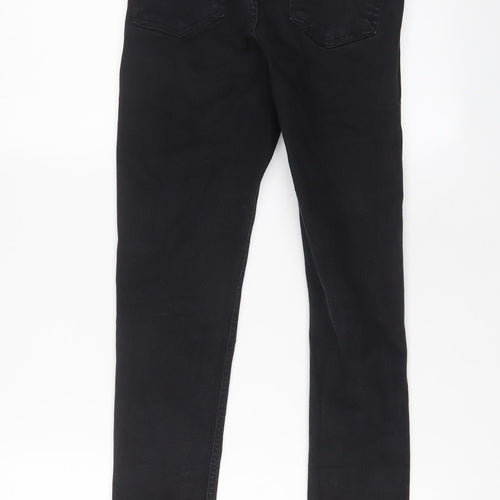 Topshop Womens Black Cotton Skinny Jeans Size 26 in L32 in Regular Zip