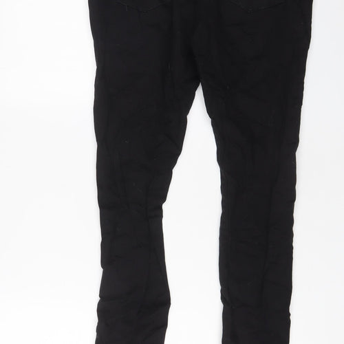 The Rockin Rev Womens Black Cotton Skinny Jeans Size 14 L29 in Regular Zip